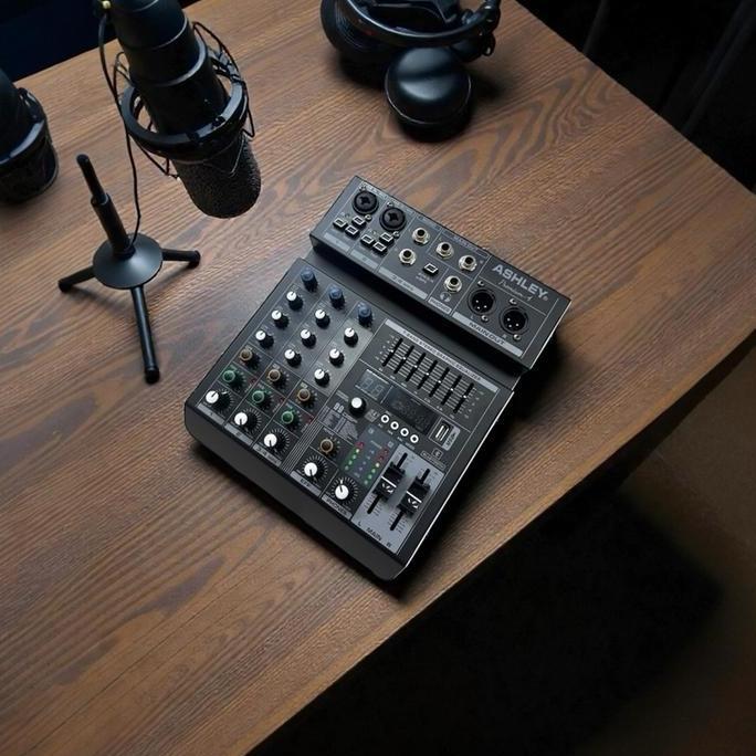 Ajuste- Mixer 4 Channel Ashley 4 Garansi Resmi Metal Pc Equalizer Soundcard