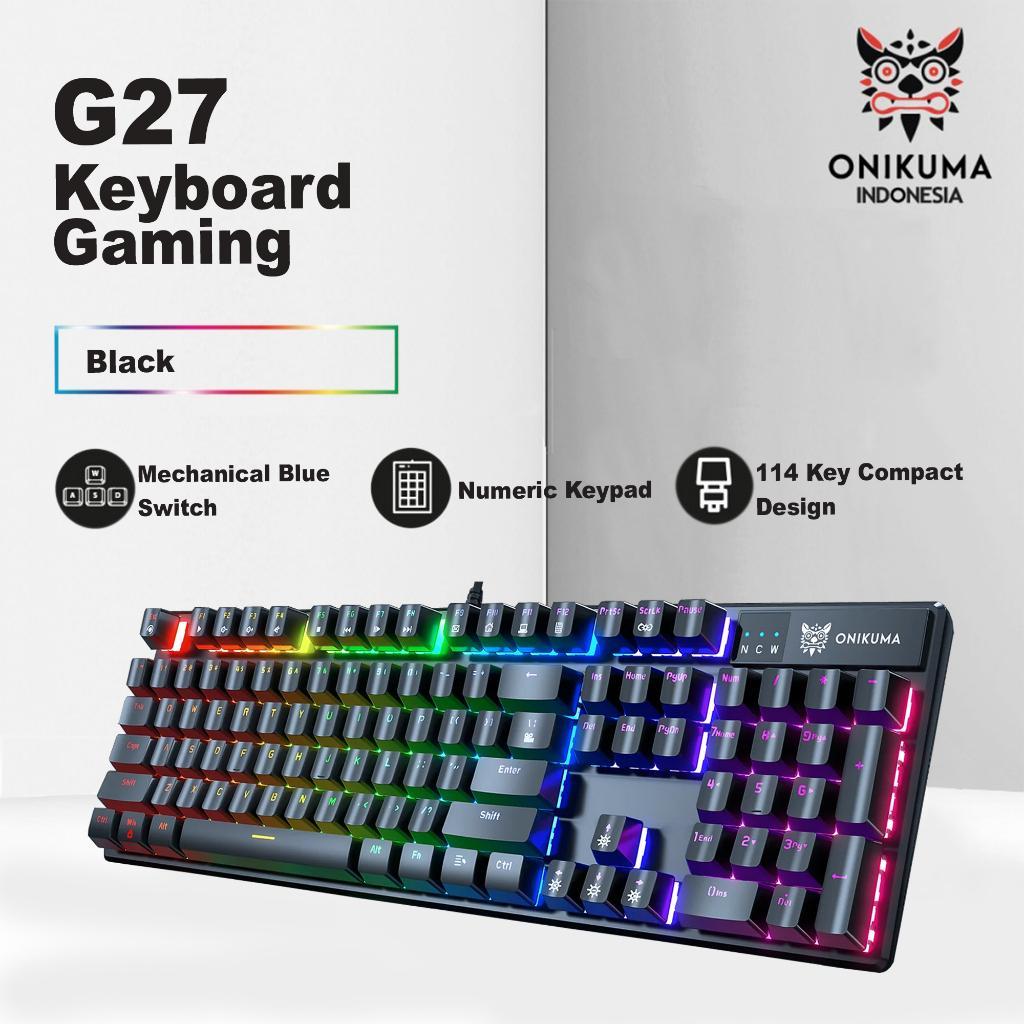Keyboard Gaming Rgb Onikuma G27 Black Original - Professional Gaming Keyboard Futures Gaming