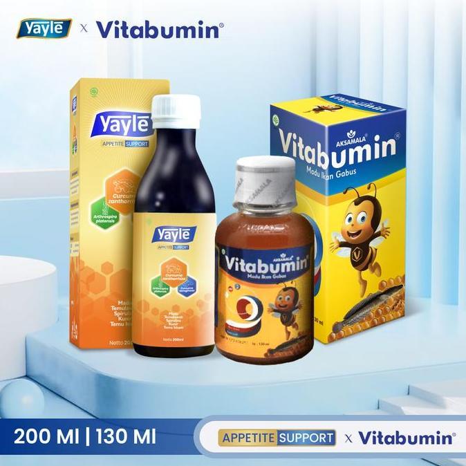 Higher- Vitabumin Paket Lengkap Vitabumin 130Ml & Yayle Appetite 120Ml Madu Pelancar Bayi 200 Mi 130