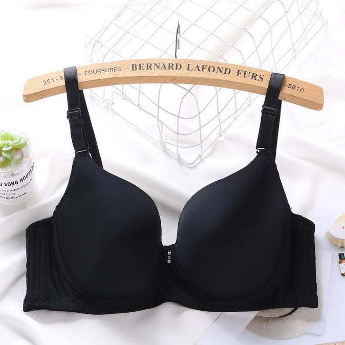 Mantapbetul- Bra B Size Ada Kat Bahan Licin Busa Tipis Cup Jumbo D-E 4Kait Import