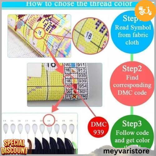 Cross Stitch Pattern Kristik Modern Paket Kristik Orchid Cross Stitch Custom Ukuran Besar 40X50Cm Di
