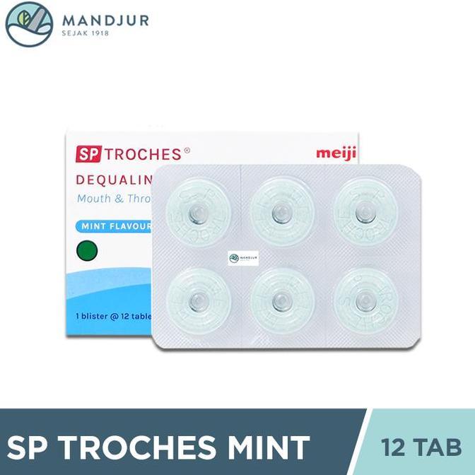 Point- Tablet Hisap Sp Troches Meiji Mint 12 Tablet - Obat Mulut/ Tenggorokan