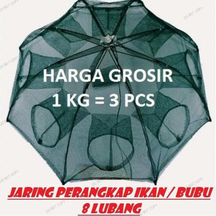 Lansungkirim- Perangkap Ikan / Bubu Ikan / Jaring Ikan Udang Hexagonal 12 Lubang