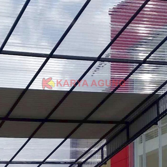 ATAP POLYCARBONATE SOLARTUFF GRECA GELOMBANG KOTAK FIBER PLASTIK KANOPI 0.8MM ORIGINAL DAN TERPERCAY