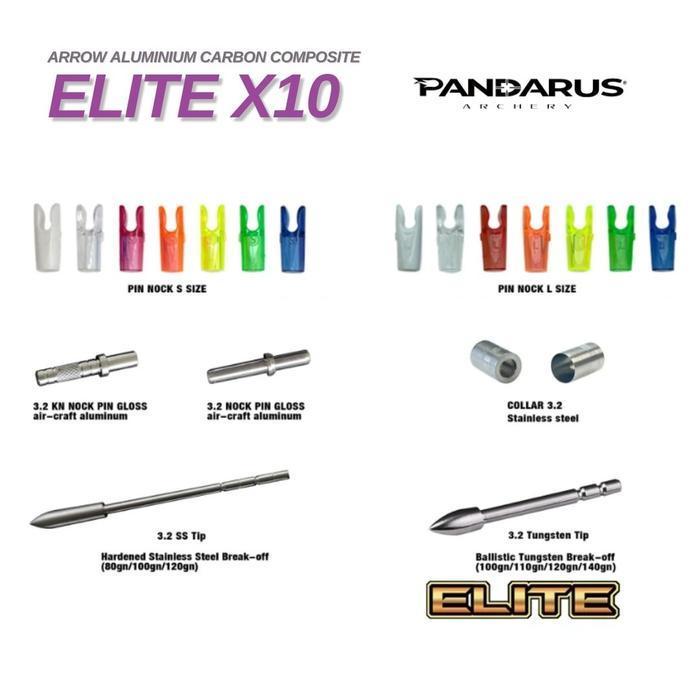 PANDARUS ELITE X10 ALLOY CARBON COMPOSITE STRAIGHTNESS 0.001" ID 3.2MM ORIGINAL DAN TERPERCAYA
