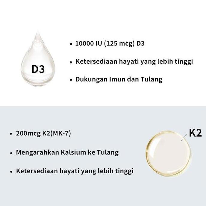 Happyfit- Youthvita Vitamin D3 K2 10000Iu(Kandungan Vit D3 5000Iu Ganda)Sendi Gi Tulang Jantung 180 