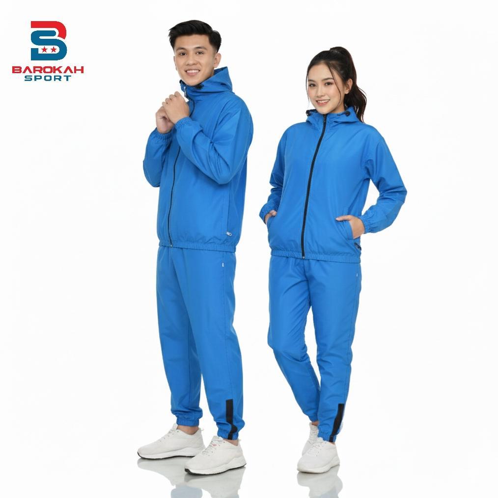 FAVORIT HM BAROKAH -  ONE SET JAKET DAN CELANA PARASUT SETELAN JAKET DAN CELANA OLAHRAGA PARASUT PRI