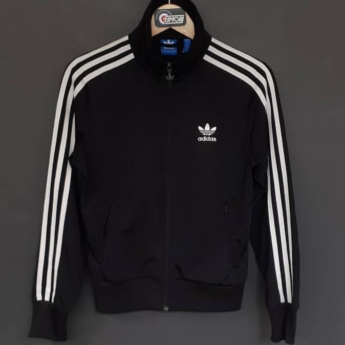 HEMAT JAKET TRACKTOP CASUAL PRIA WANITA BLACK STRIP - JAKET TRACKTOP POLOS