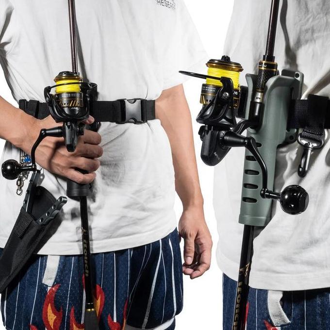 Lansungkirim- Belt Sabuk Dudukan Joran Mancing Holder Serbaguna Casting