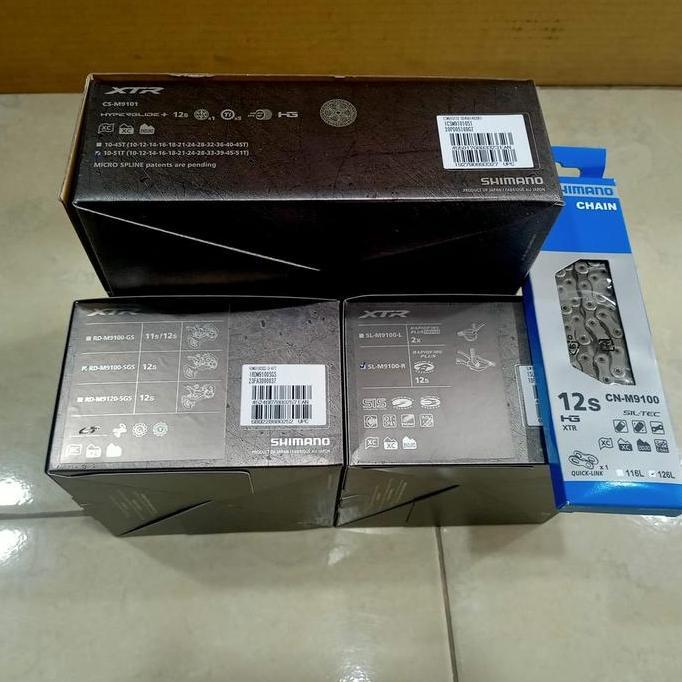 SHIMANO XTR GS-M9100 1x12 Speed Mini Groupset Sepeda MTB