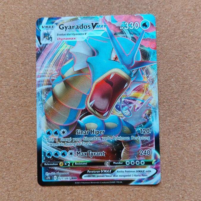 Gyarados VMax RRR 008/067 pokemon Indonesia arus langit biru s7r