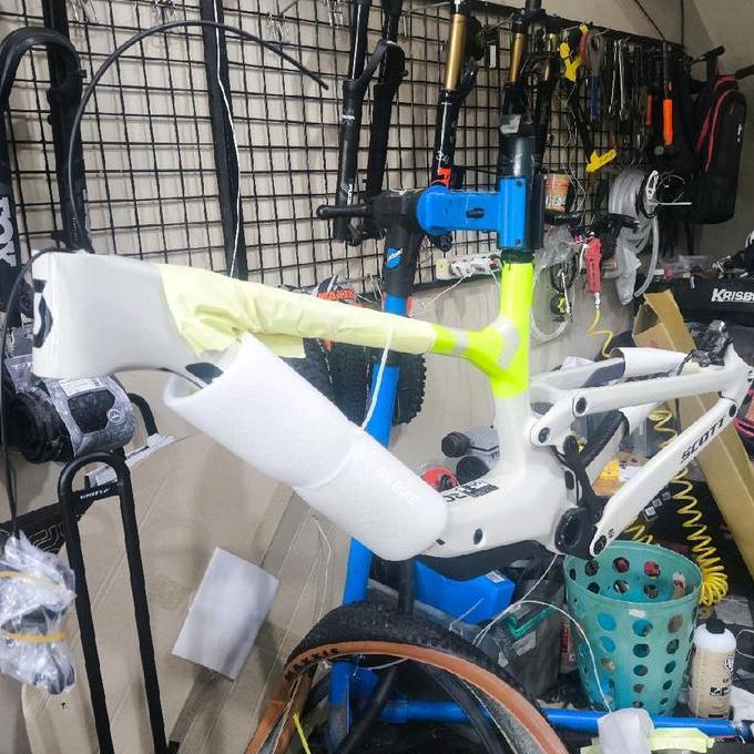 SCOTT RANSOM 900 RC 2024 Carbon HMX Frameset + Integrated Handlebar Internal Shock Sepeda MTB