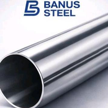 Pipa 1" inch stainless ornamen kilap tebal 1,2 mm