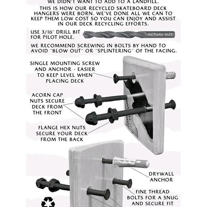 Skateboard Deck Display Deck Hanger / Gantungan Papan Skateboard