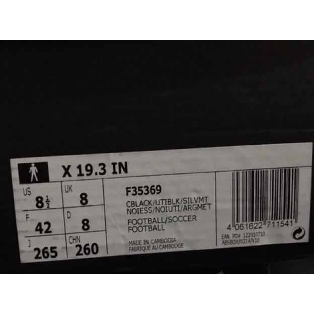NEW Sepatu Futsal Adidas X 19.3 IN Core Black F35369 Original BNIB