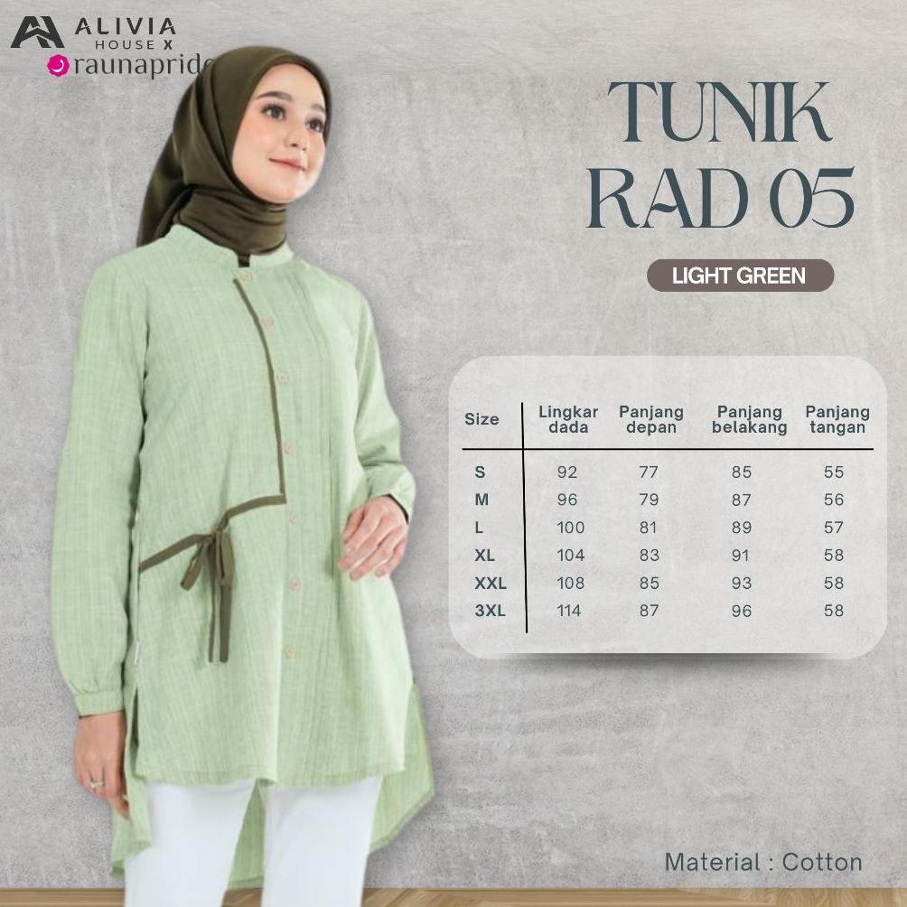 exclusive alivia house x raunapride - baju muslim tunik rad 05 atasan dewasa muslimah tunik wanita p