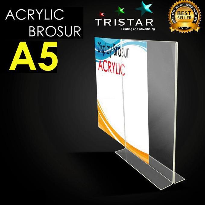 Tempat Brosur / Tent Holder / Tent Card Akrilik Display A5 T 3mm