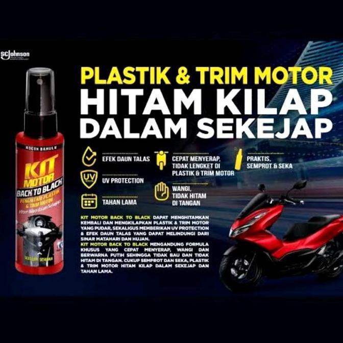 cv.luviyer - KIT PENGHITAM BODI KASAR HITAM PERMANENT 115ML MOTOR MOBIL/KIT PENGHITAM PLASTIK DASHBO