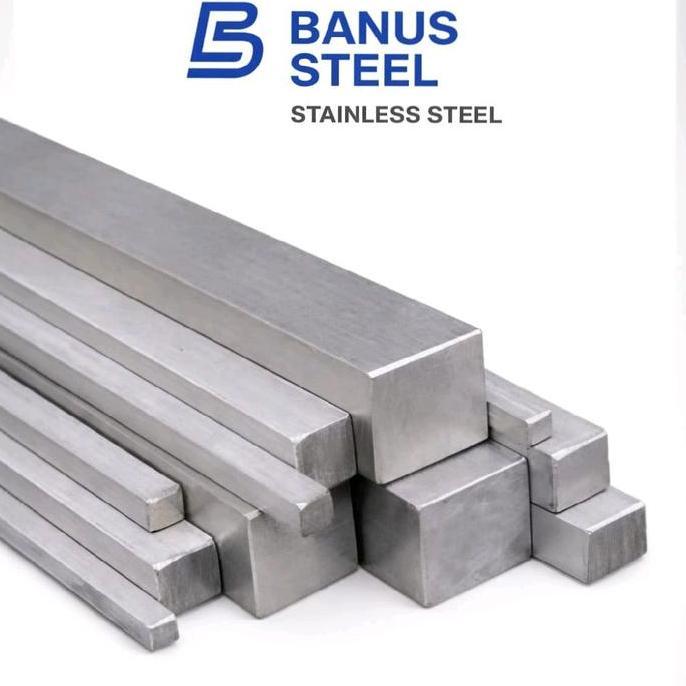As kotak stainless 304 19mm x 19mm Panjang 1 meter As kotak 304 stainles steell