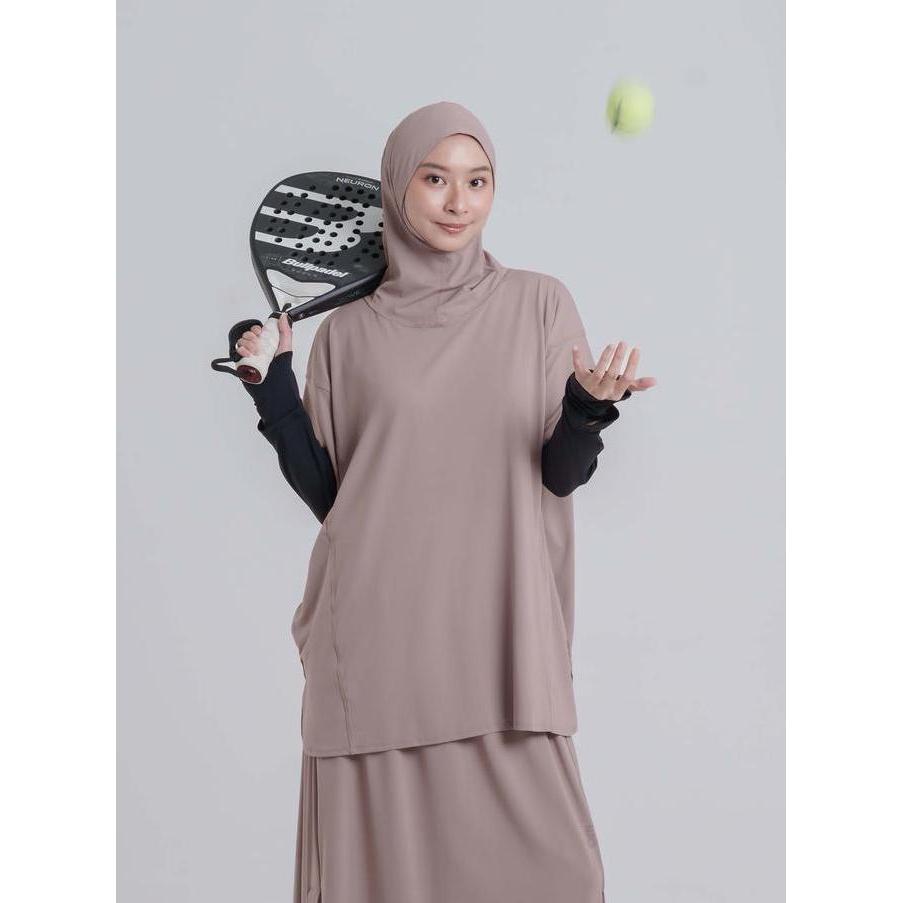 napocut Easy On - Geya Long Sport Hijab Instant Running Jilbab Instan Sport Kerudung Sport Anti UV B