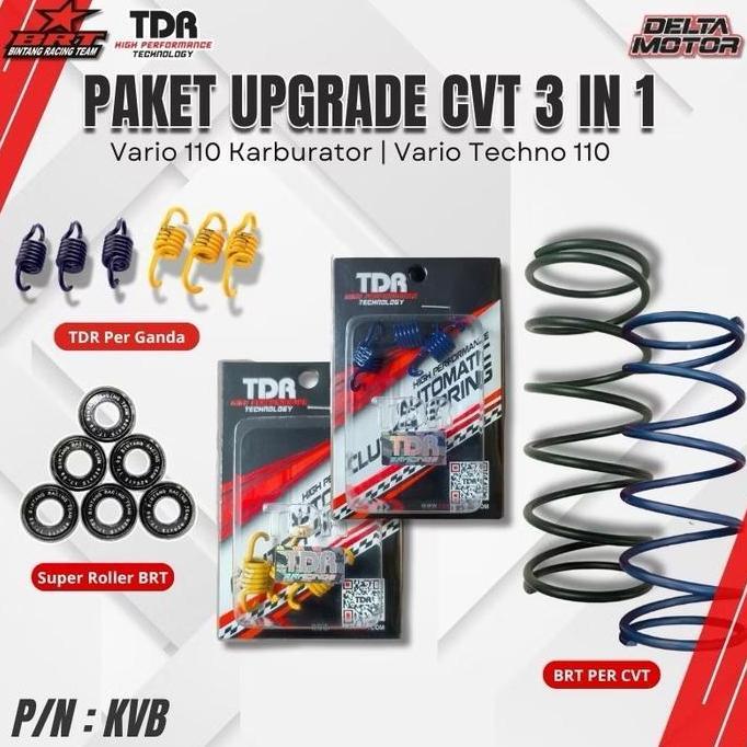 PAKET 3 IN 1 UPGRADE CVT TDR BRT VARIO 110 CW KARBU VARIO TECHNO 110 Motor Motorcycle