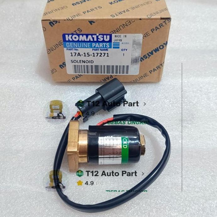 Solenoid Valve Loader Wa100 Wa180 Wa200 Wa380 Wa400 Selenoid 17A-15-17271 Komatsu Diskon