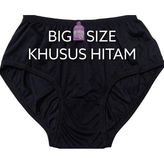 Kotai - Celana Dalam Nita Jumbo Hitam B Size Polos Katun Cd Jumbo Cd Ibu Hamil Xxxl Xxl Cd Nita 12 P