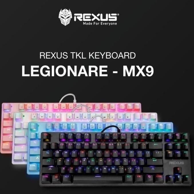 Rexus MX9 Legionaire TKL Mechanical Gaming Keyboard Mekanikal MX 9
