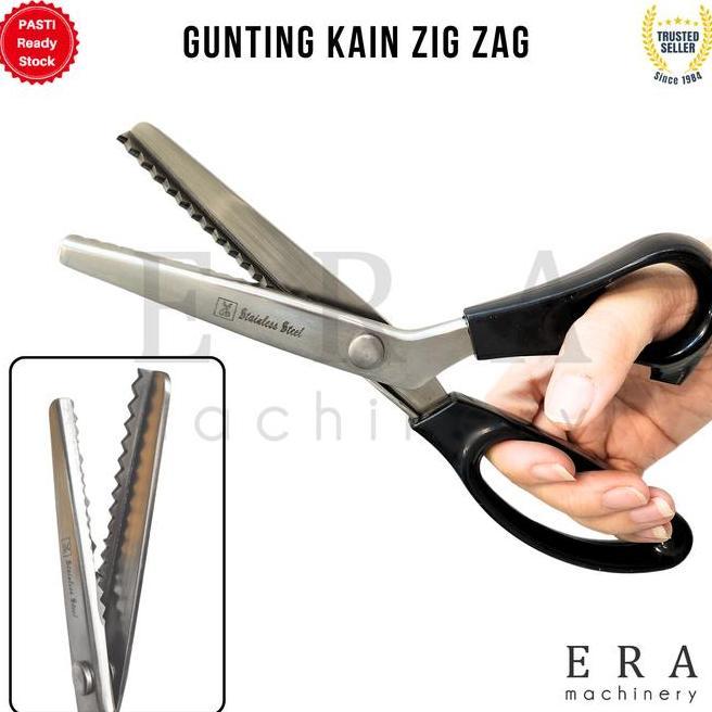 Gunting Gelombang Zzag Geri Gunting Kain Stainles Steel Gunting Kain Kerta Kerajinan Tailor Scissor