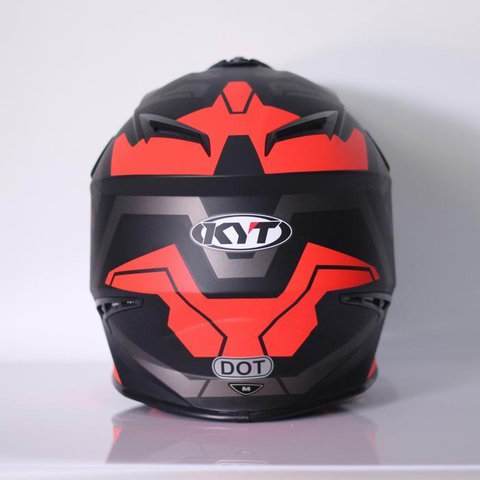 Helm Cross Kyt Jumpshoot Seri 3 Black Red Doff Trail Trabas Teropong Motorcycle Original Dan Terperc