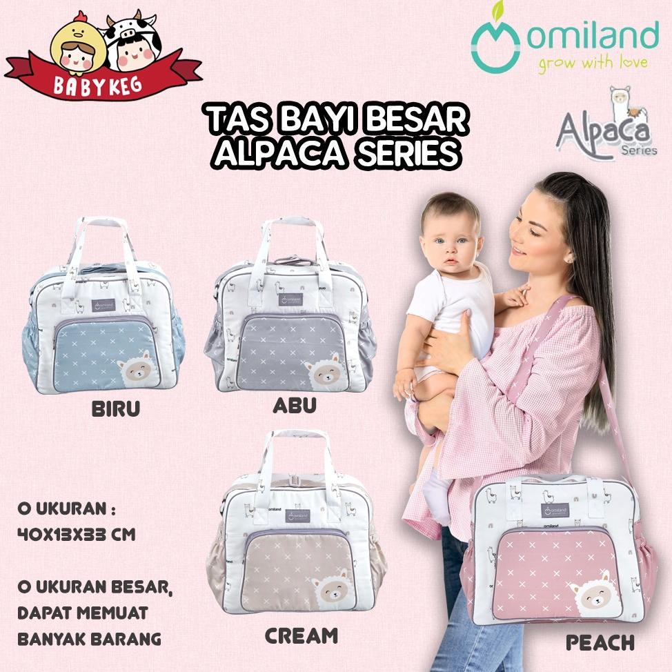 Omiland Tas Bayi Besar Alpaca Series | Omiland Tas Perlengkapan Bayi Besar Alpaca Series