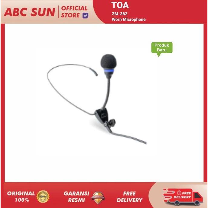 Grosir Mic Toa Bando Leher Clip On Toa Zm-362-As Original Mic Imam Toa
