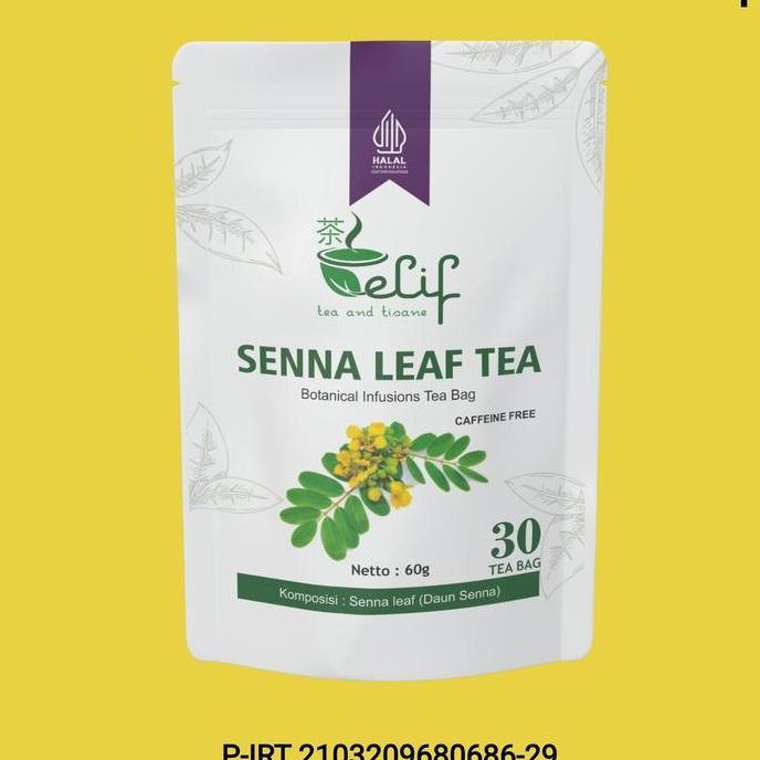ELIF TEA AND TISANE Senna Leaf Tea : Teh Daun Senna isi 30 Kantong Teh