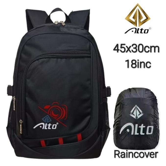 Tas Ransel Alto Original untuk Anak Laki-Laki SD/SMP/SMA - Hitam - Fashion