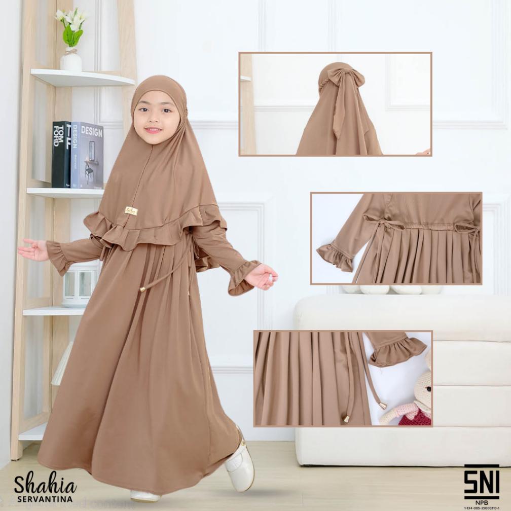 promo shahia servantina - [satu set jilbab] zivana set dress gamis anak perempuan