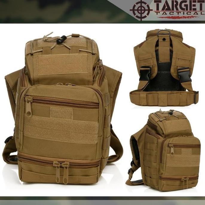 NEW TAS SELEMPANG TACTICAL 803 SILVER KNIGHT USA IMPORT ORIGINAL - KREM ORI