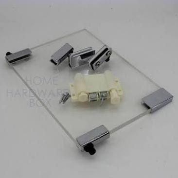 Engsel Pivot Lemari Kaca Showcase Single Dengan Magnet Pintu Single