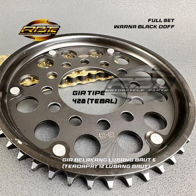 NEW GEAR GIR SET PAKET CBR 150R 6LUBANG CBR150R K45N K45R CB150X CB 150R NEW ORI