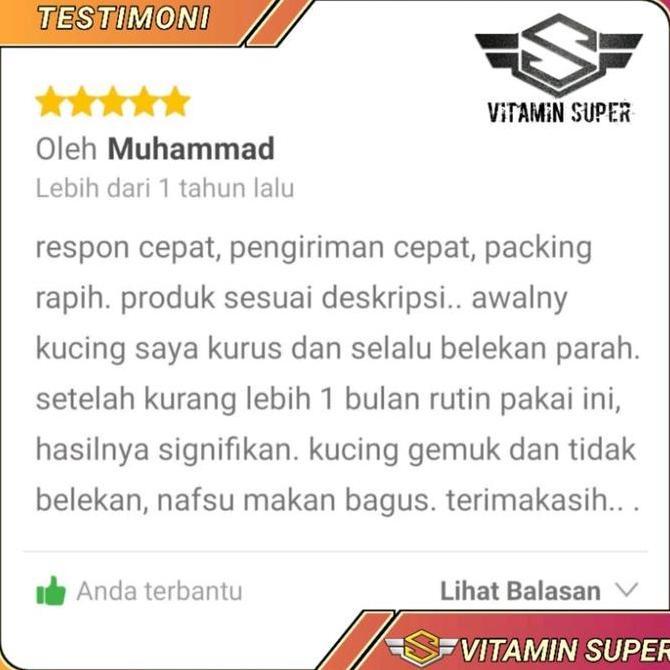 Vitamin Kucing Paket Antibodi Vitamin B2 dan Uky Amino  Vitamin Bulu Gembul, Gemukin, Sakit Mata, Sa