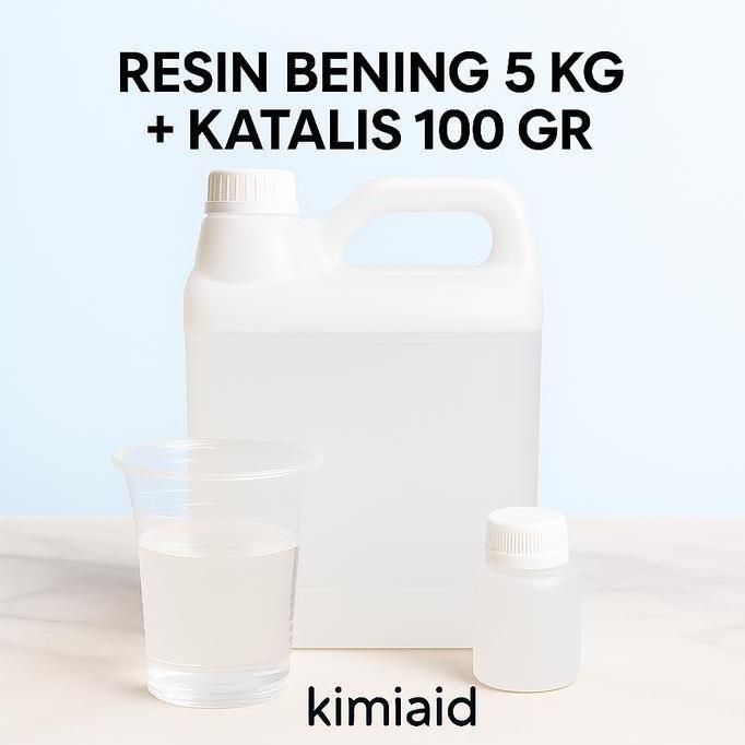 Edificio- Resin Bening 5Kg + Katalis 100 Gram - Resin Bening - Resin Polyester