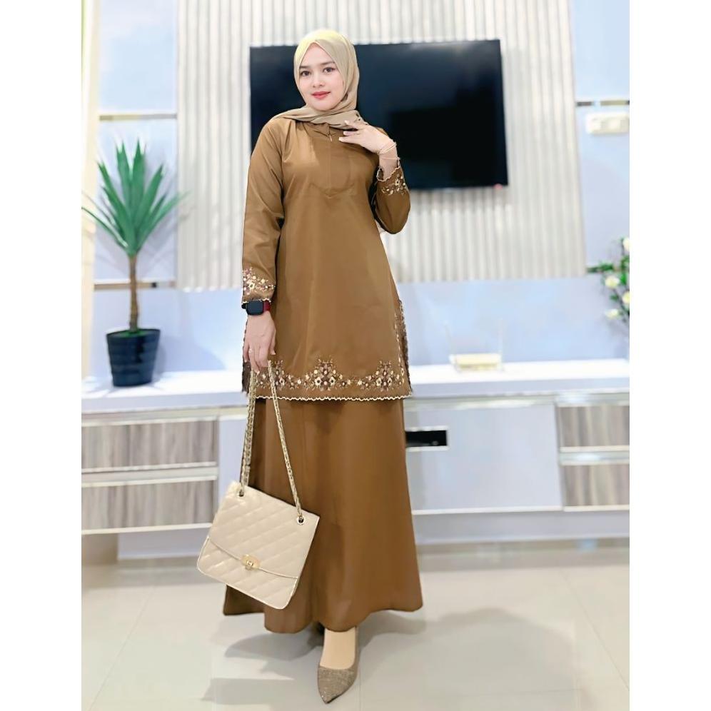 Grade Ori Setelan Rok Pemda Bordir Asn Pdh Gamis Malaysia Pemda || Pakaian Wanita || Seragaman Kanto