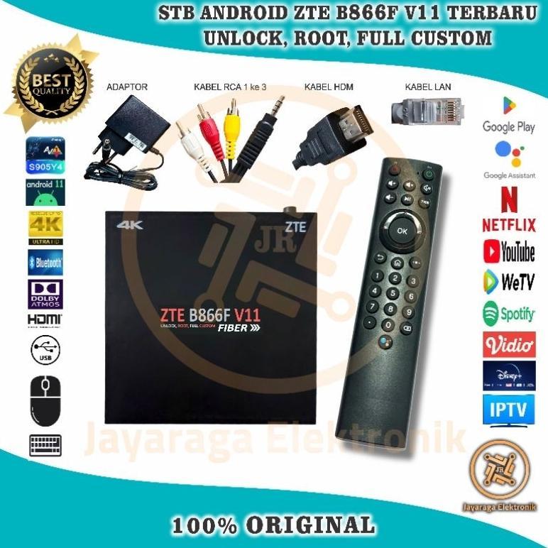 NEW Set Top Box STB Android Smart TV Box B866F OS V14 dan v11 4K TERBARU OS 14Unlock Root Full Custo