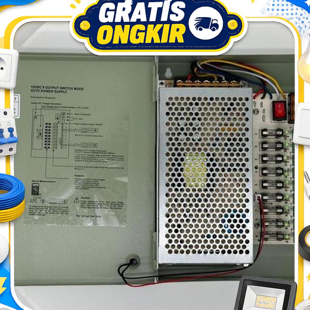 Psu Power Supply Cctv Box 12V 20A - Psu Box Cctv
