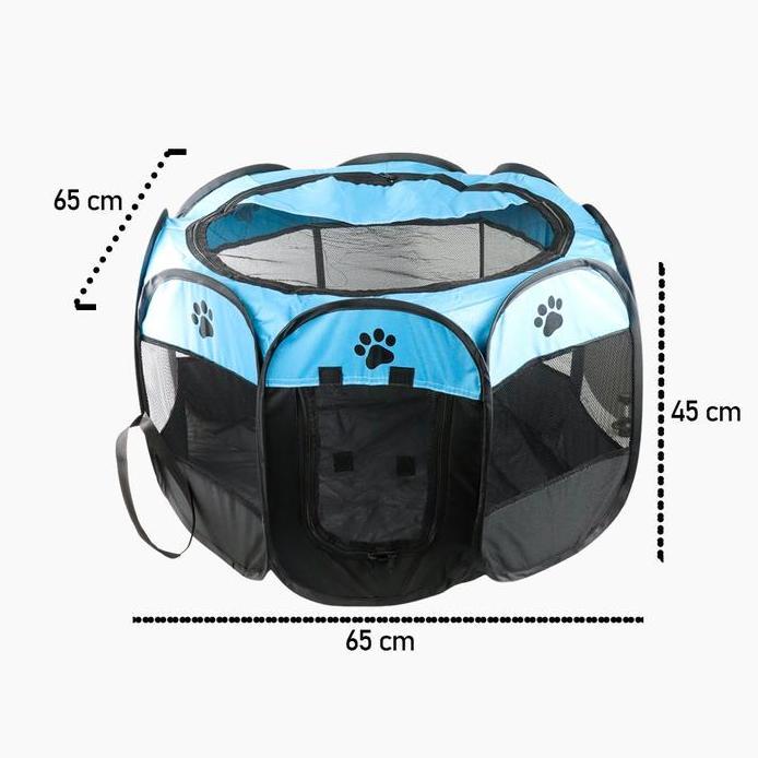 Kandang Lipat kucing anjing Portable pagar Tenda lipat hewan Portable