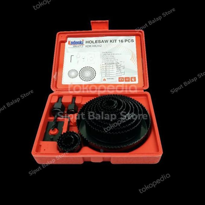 MATA BOR HYDROPONIK KAYU GYPSUM PIPA PVC PARALON HOLE SAW SET KIT 16PC