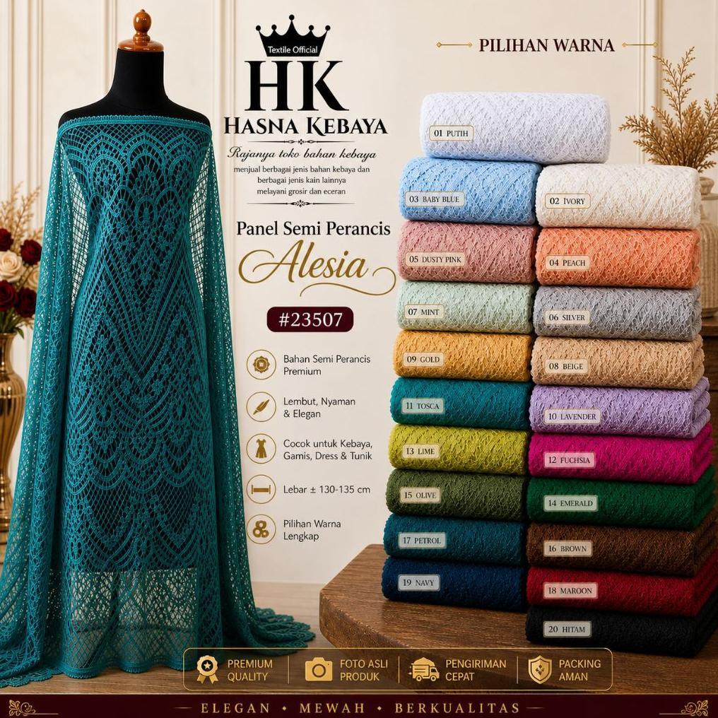 Kain Kebaya Brokat Semi Prancis Katun Premium