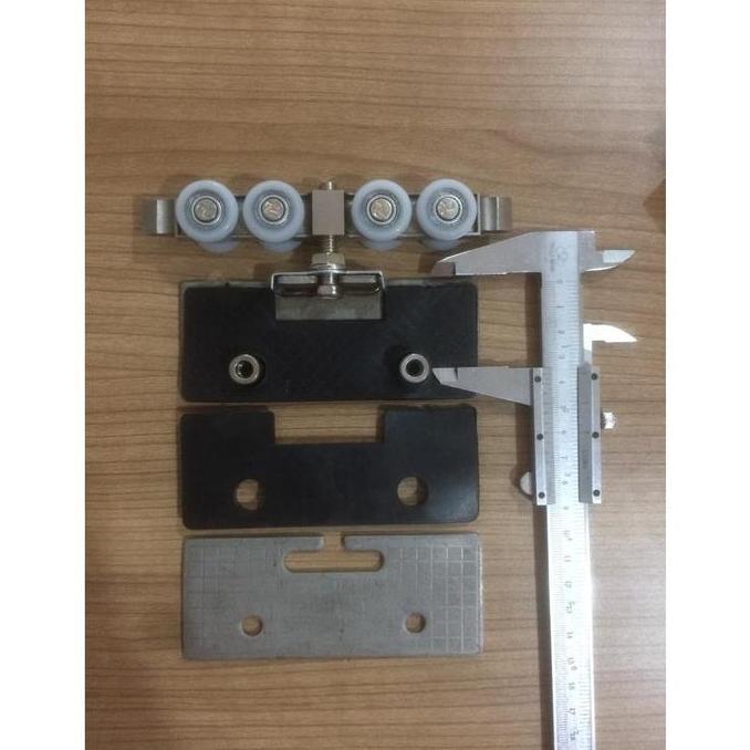 Glass Sliding Roller Clamp Kaca Sliding Etalase Showcase Kaca Sliding