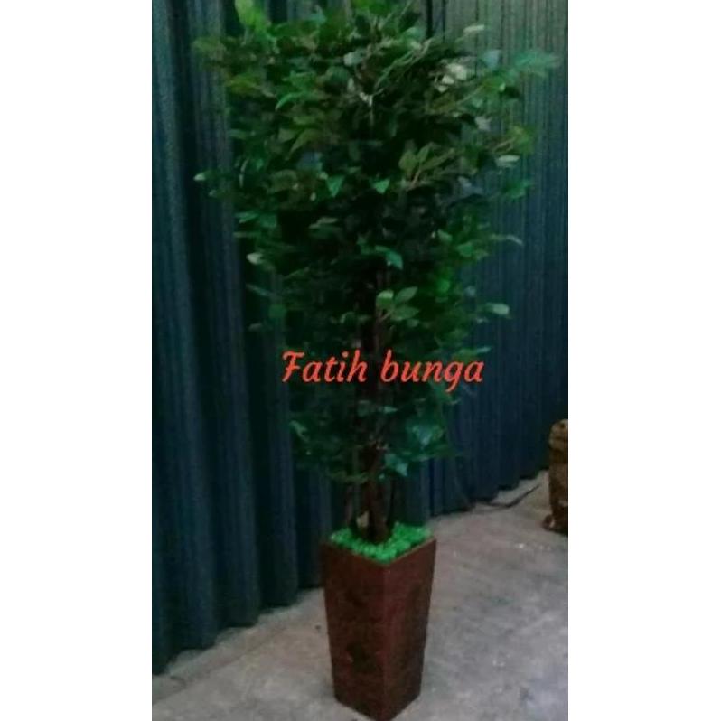 pohon beringin hijau bunga plastik