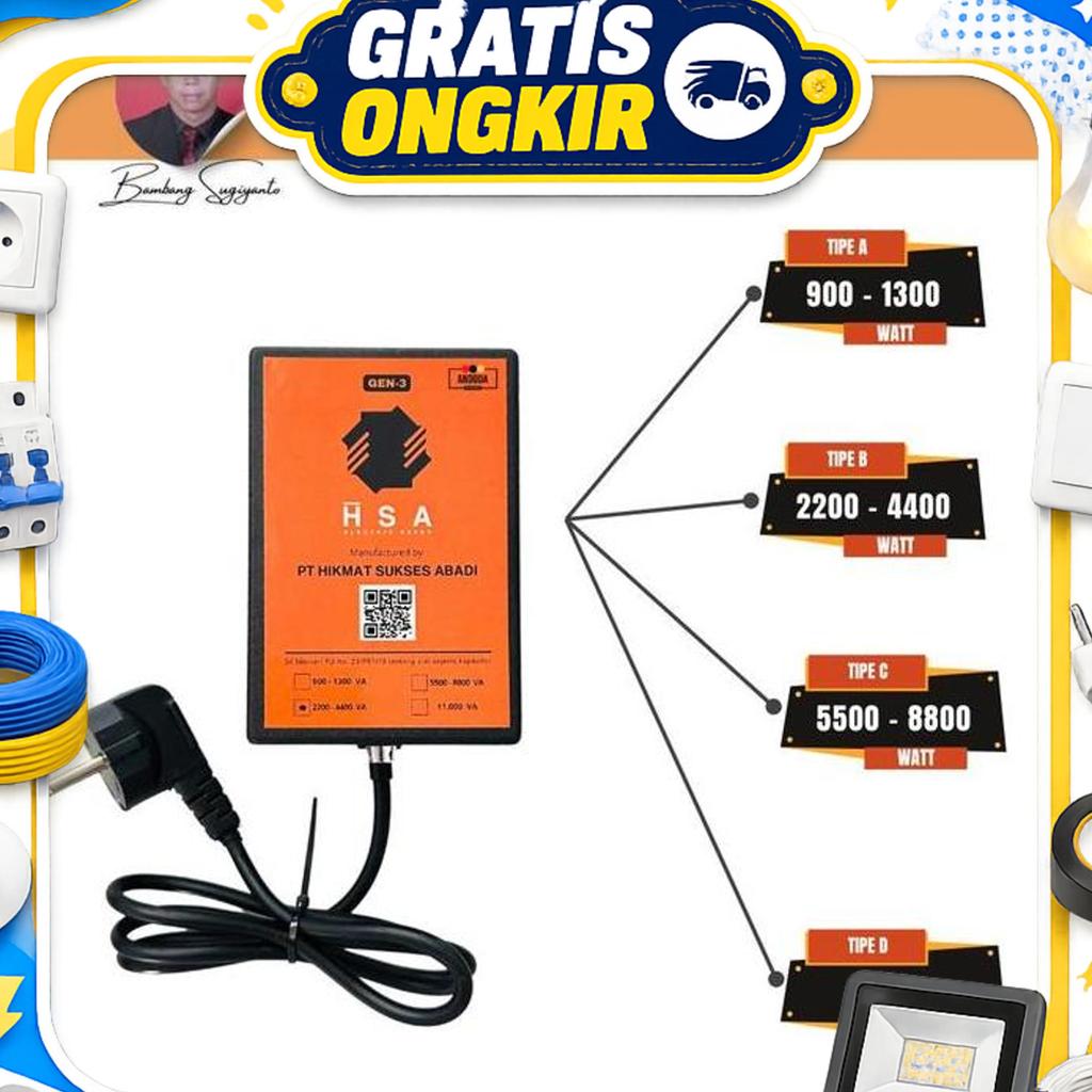 Hsa Original Hsa Electric Saver | Alat Penghemat Daya Listrik | Bambang Sugiyanto | Pt Hikmat Sukses