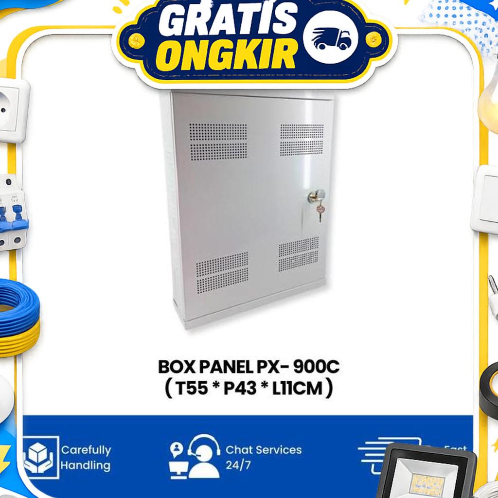 Box Panel Listrik || Panel Listrik Waterproof Ukuran 54,5X42,5X10,5 Cm